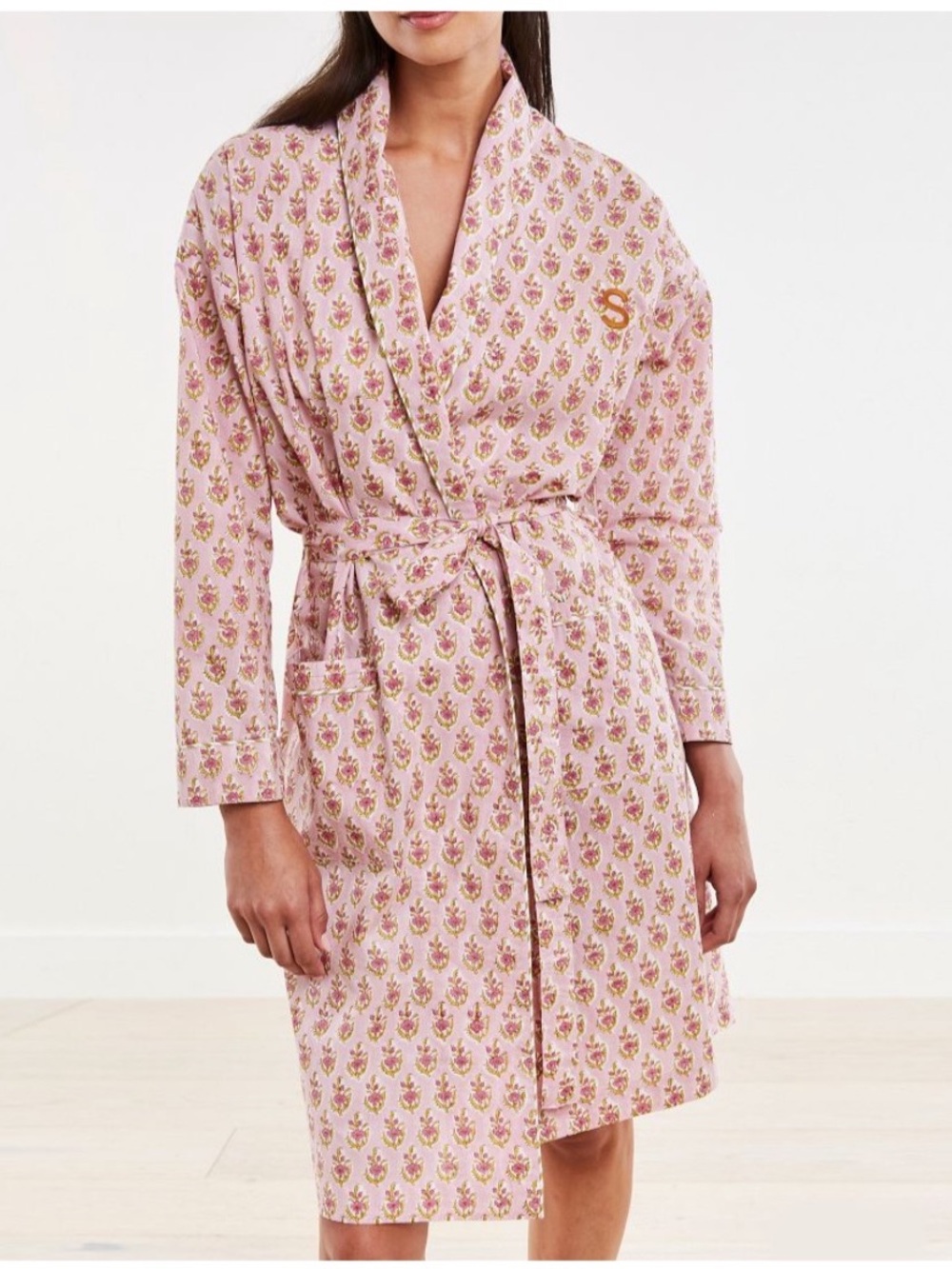 Mark & Graham Block Print Cotton Robe. Size: S/M. Excellent condition 🩷